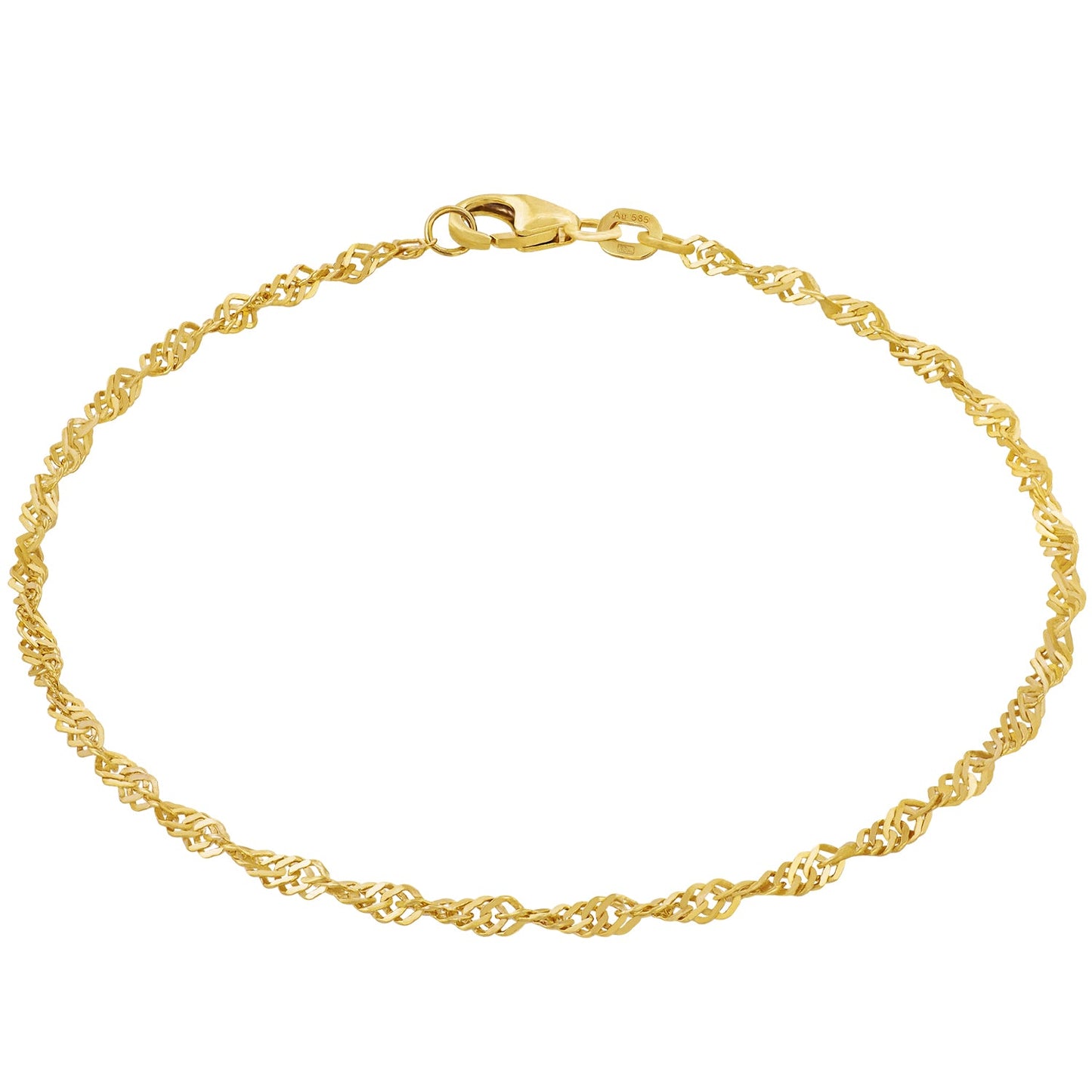 Singapur-Armband – 14 Karat Echtgold
