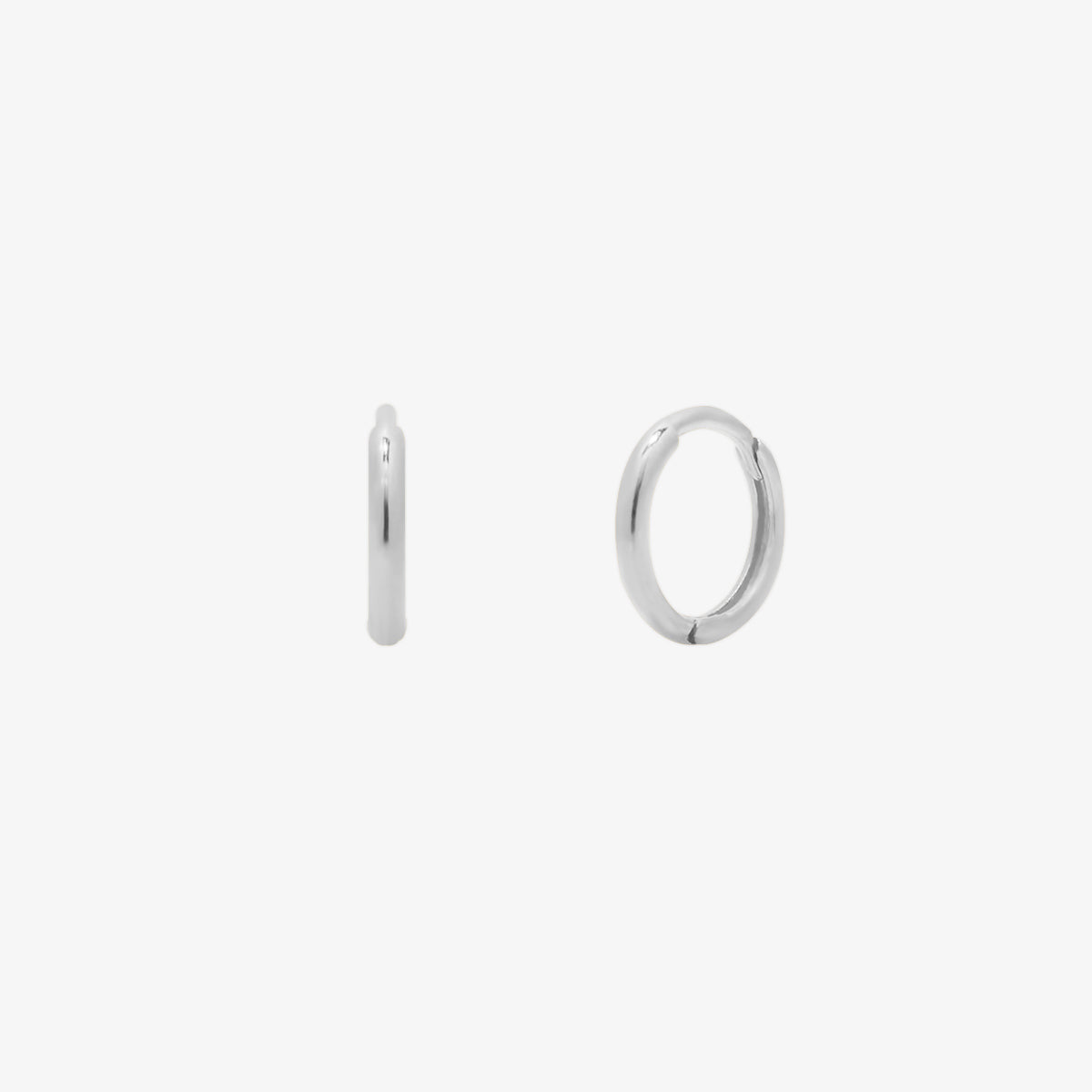 8 mm Huggie Earring – 925 Sterling Silber (Gold, Silber, Roségold)