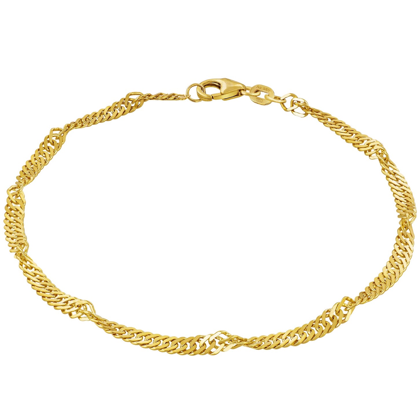 Singapur-Armband – 14 Karat Echtgold