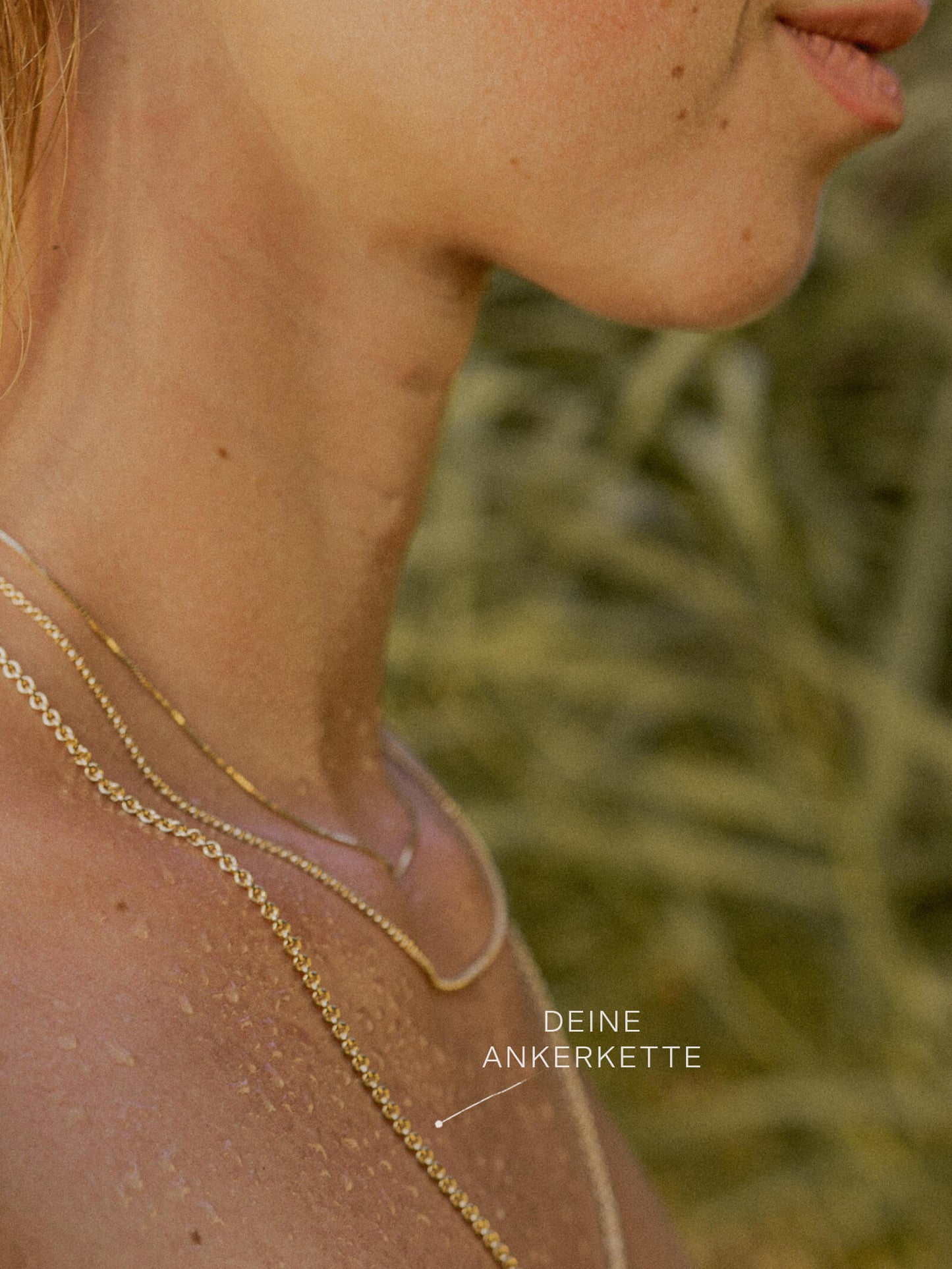 Feine Ankerkette – 14 Karat Echtgold