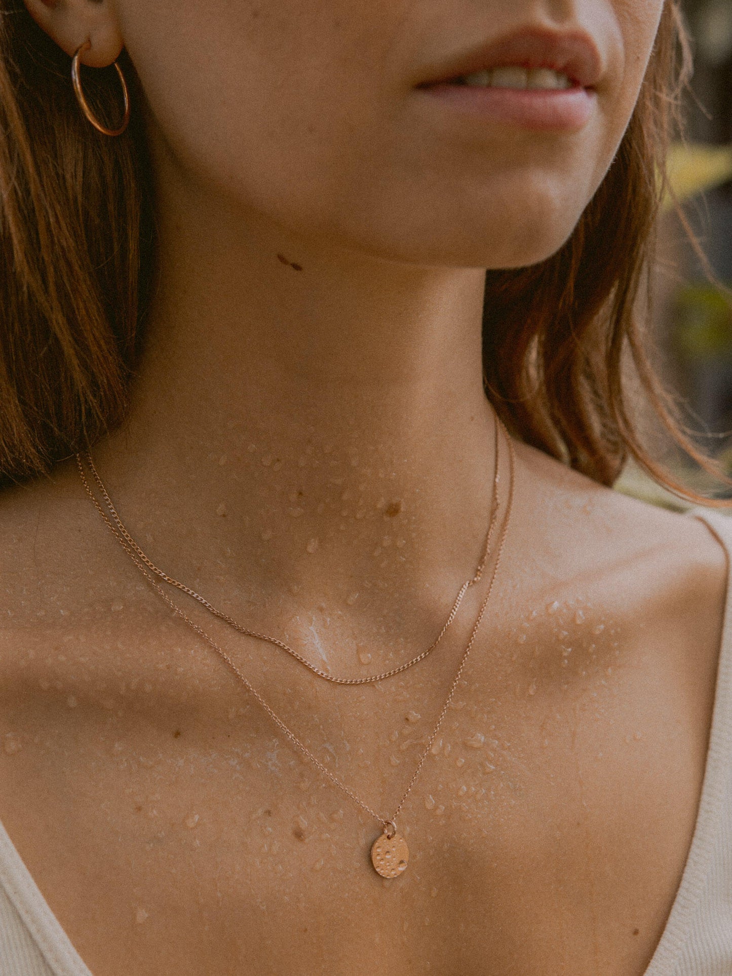 Kettenanhänger Kreis – Roségold vergoldetes 925er Silber