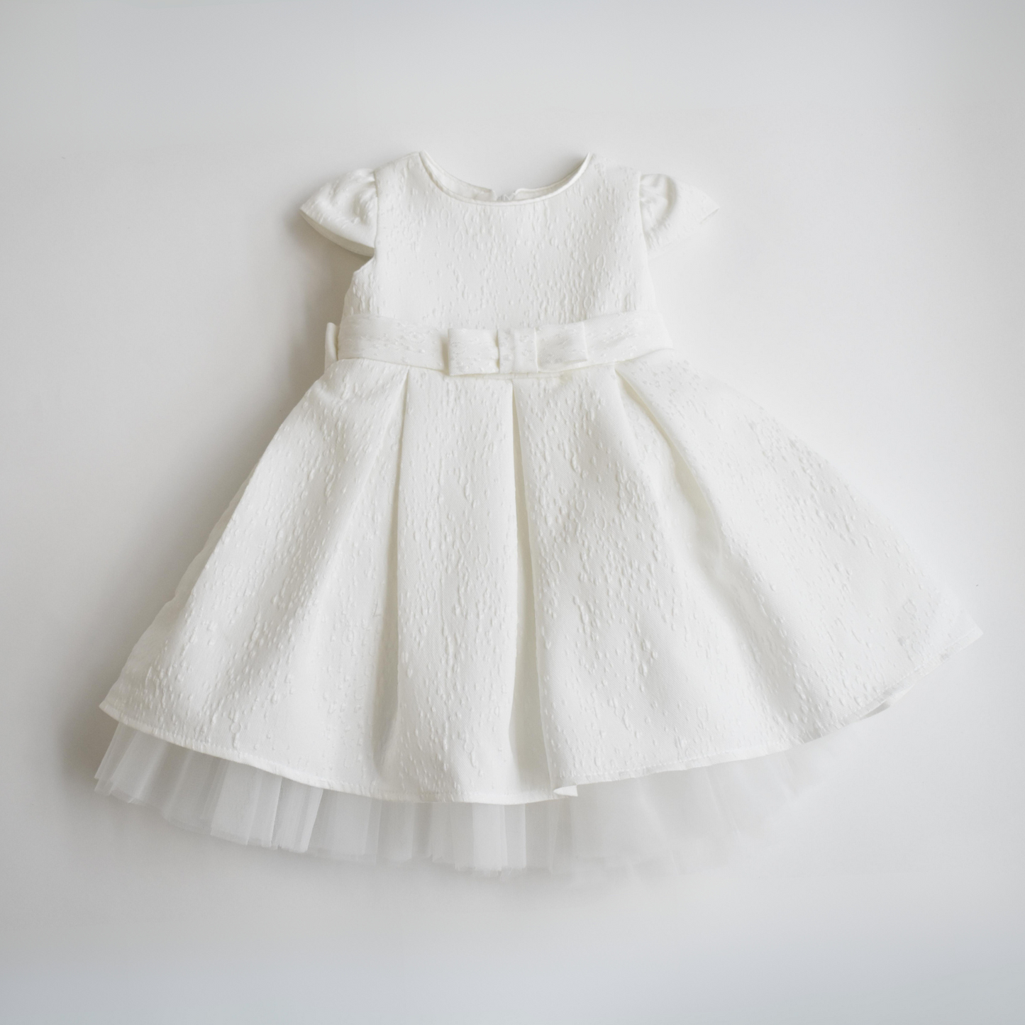 Baby A-Linien Kleid mit Satin und Tüll – inklusive Schuhe