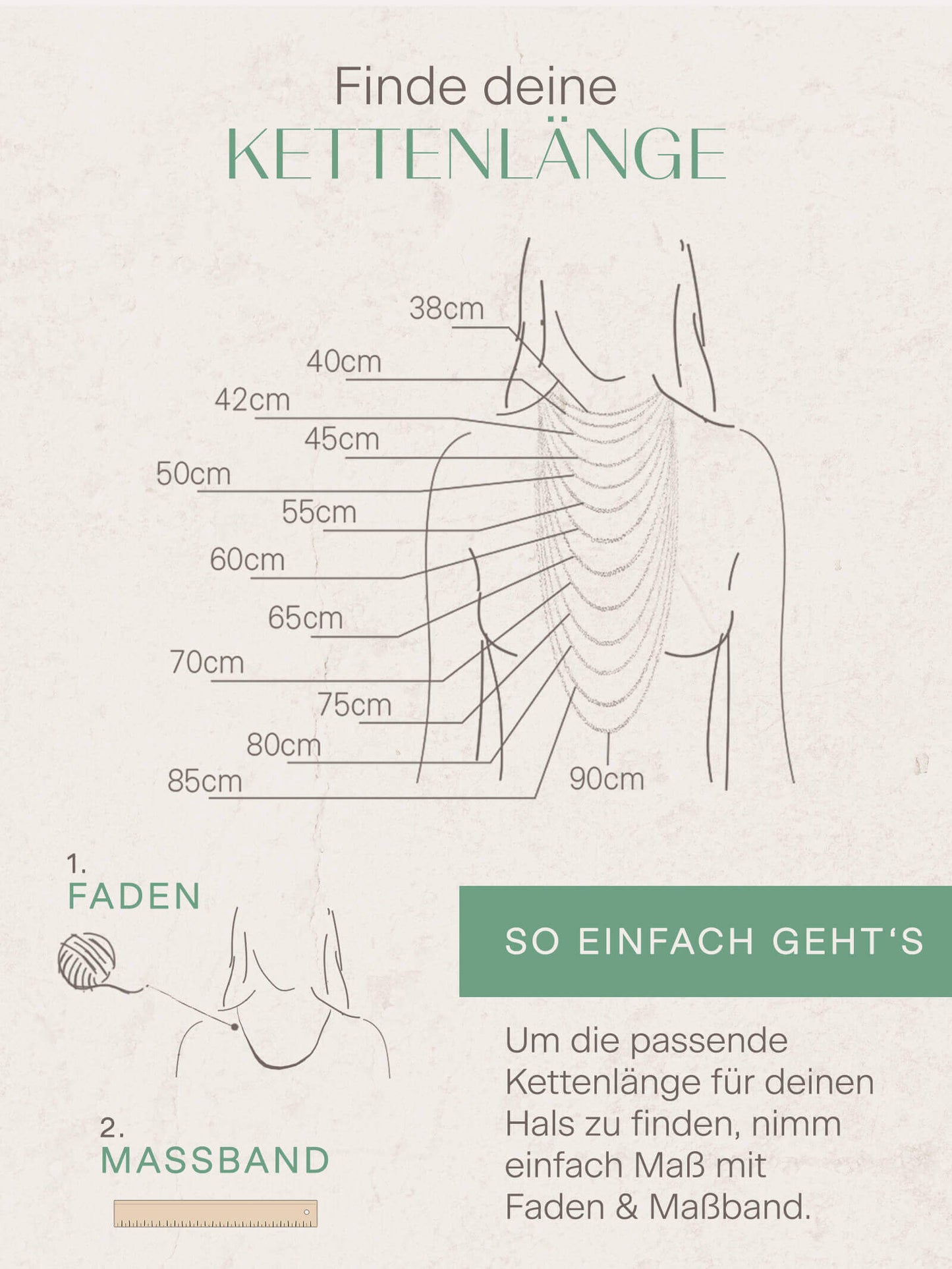 Feine Venezianerkette – 14 Karat Weißgold