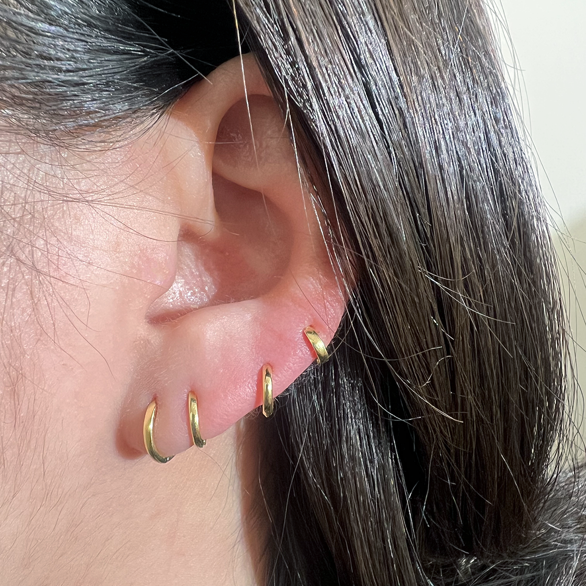 8 mm Huggie Earring – 925 Sterling Silber (Gold, Silber, Roségold)