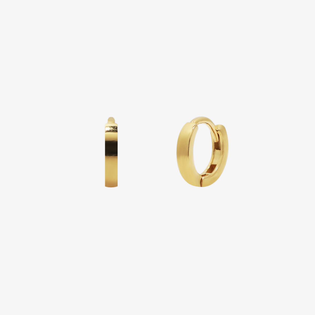 8 mm Huggie Earring – 925 Sterling Silber (Gold, Silber, Roségold)