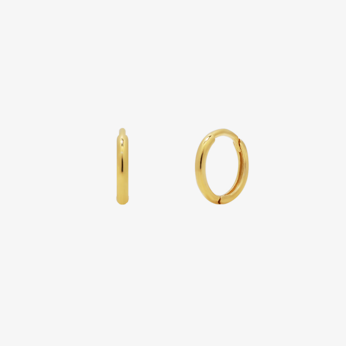 8 mm Huggie Earring – 925 Sterling Silber (Gold, Silber, Roségold)