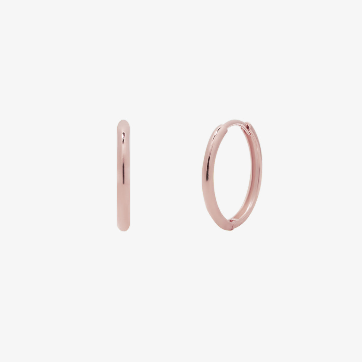 15 mm Huggie Earring – 925 Sterling Silber (Gold, Silber, Roségold)