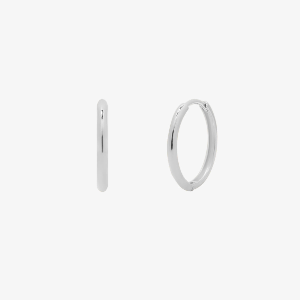 15 mm Huggie Earring – 925 Sterling Silber (Gold, Silber, Roségold)