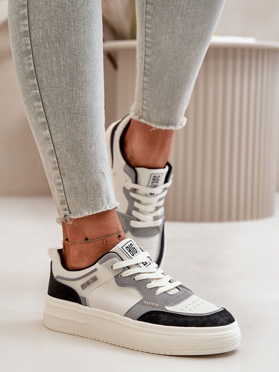 Damen-Sneaker aus Kunstleder mit Plateau