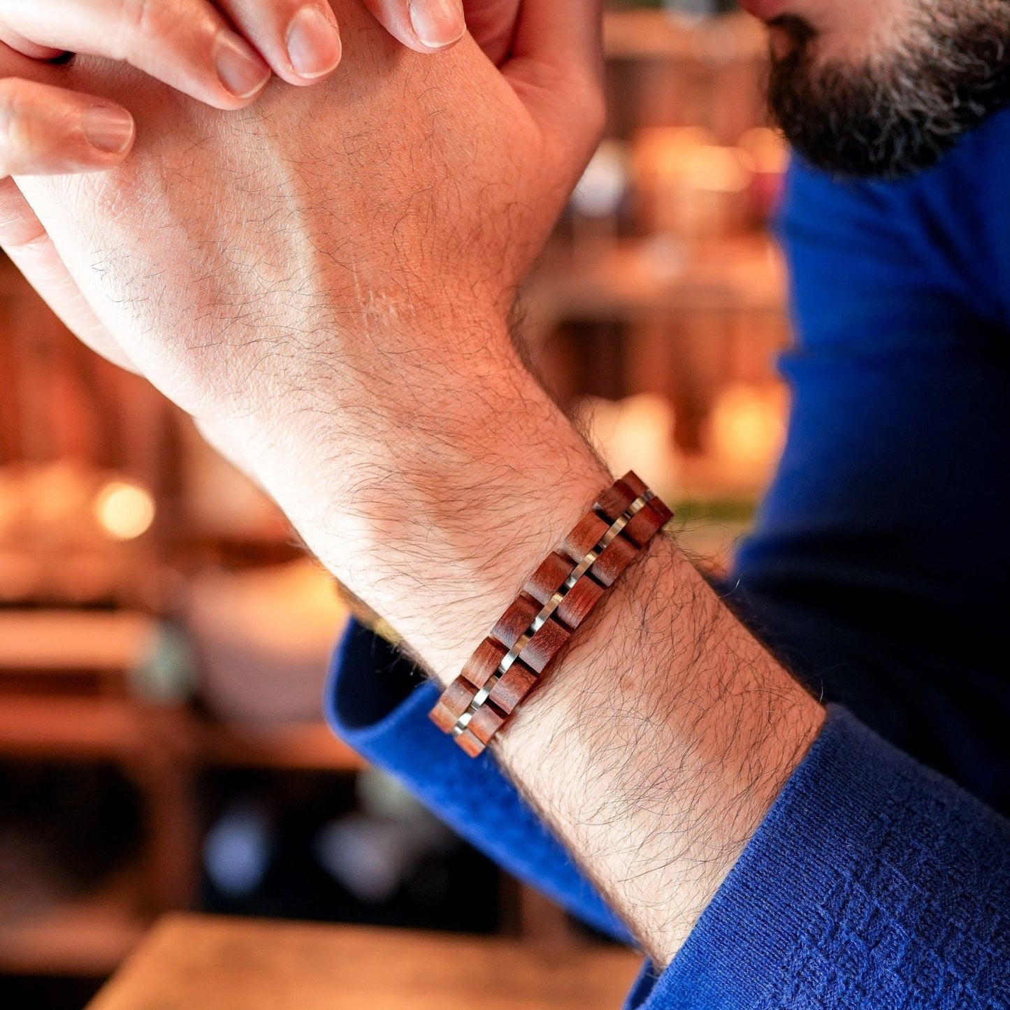 Tor Armband – Redwood und Edelstahl im kraftvollen Design