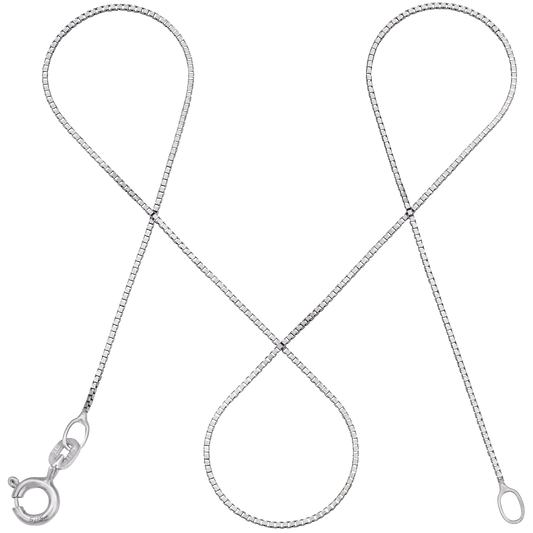 Feine Venezianerkette – 14 Karat Weißgold