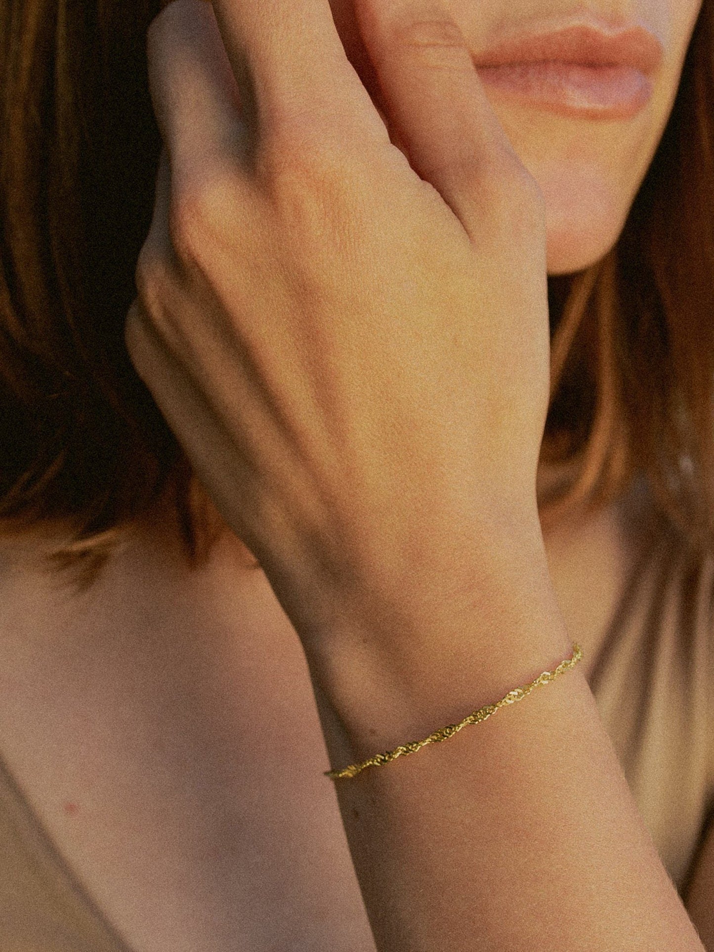 Singapur-Armband – 14 Karat Echtgold