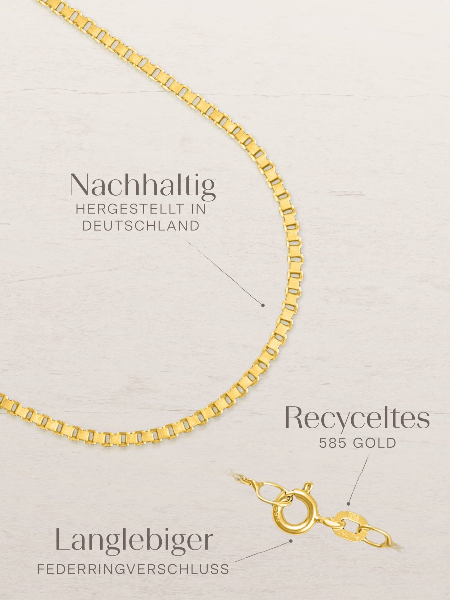 Feine Venezianerkette – 14 Karat Echtgold